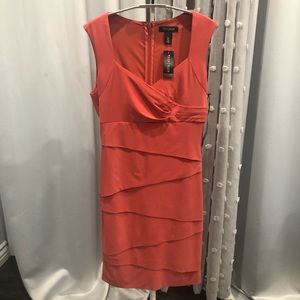 White House Black Market orange 🍊 midi dress